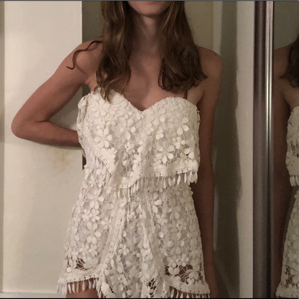 Hello Molly White Romper